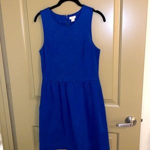 Royal blue JCrew a line sleeveless dress size small with pockets